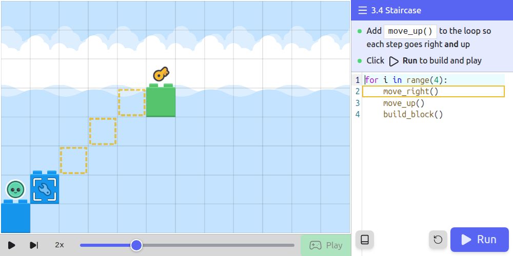 Step-by-step coding lesson